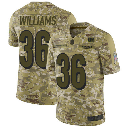 Bengals #36 Shawn Williams Camo Men's Stitched Football Limited 2018 Salute To Service Jersey Bengals #36 Shawn Williams Camo Men's Stitched Football Limited 2018 Salute To Service Jersey