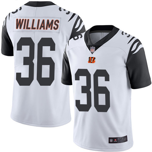 Bengals #36 Shawn Williams White Men's Stitched Football Limited Rush Jersey Bengals #36 Shawn Williams White Men's Stitched Football Limited Rush Jersey