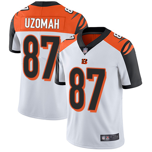 Bengals #87 C.J. Uzomah White Men's Stitched Football Vapor Untouchable Limited Jersey Bengals #87 C.J. Uzomah White Men's Stitched Football Vapor Untouchable Limited Jersey