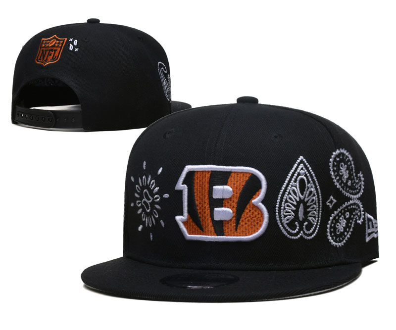 Bengals Black Snapback Hat--YD