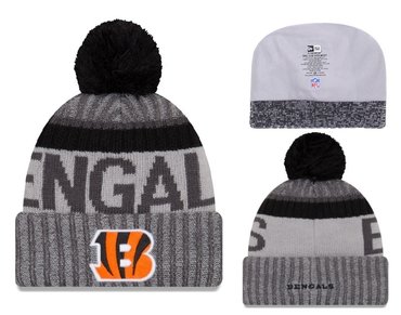 Bengals Fresh Logo Gray Fashion Knit Hat YD