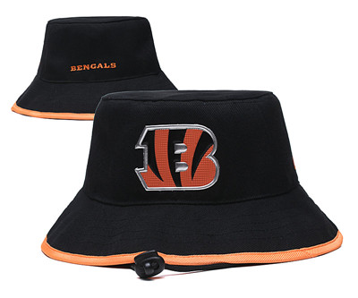 Bengals Team Logo Black Wide Brim Hat YD