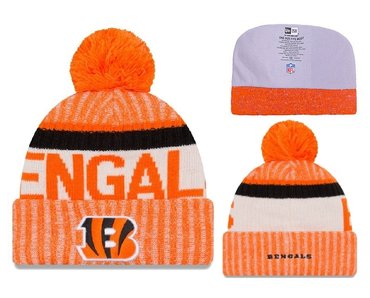 Bengals Team Logo Orange Knit Hat YD