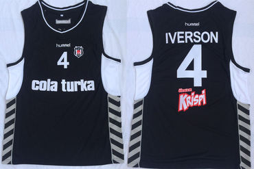 Besiktas 4 Allen Iverson Black Basketball Jersey