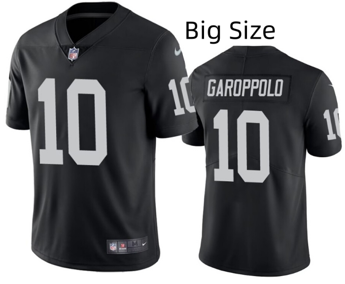 Big size Men's Las Vegas Raiders #10 Jimmy Garoppolo Black Vapor Untouchable Stitched Football Jersey Big size Men's Las Vegas Raiders #10 Jimmy Garoppolo Black Vapor Untouchable Stitched Football Jersey