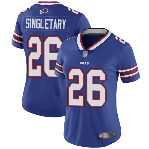 Bills #26 Devin Singletary Royal Blue Team Color Women's Stitched Football Vapor Untouchable Limited Jersey Bills #26 Devin Singletary Royal Blue Team Color Women's Stitched Football Vapor Untouchable Limited Jersey