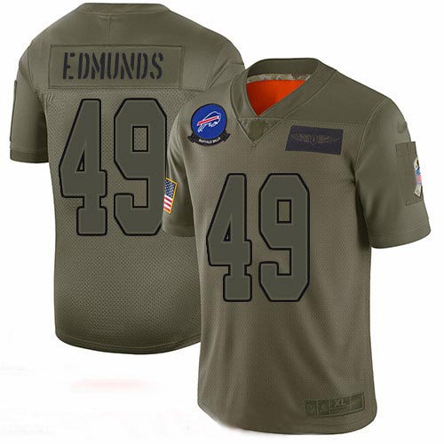 Bills #49 Tremaine Edmunds Camo Youth Stitched Football Limited 2019 Salute to Service Jersey Bills #49 Tremaine Edmunds Camo Youth Stitched Football Limited 2019 Salute to Service Jersey