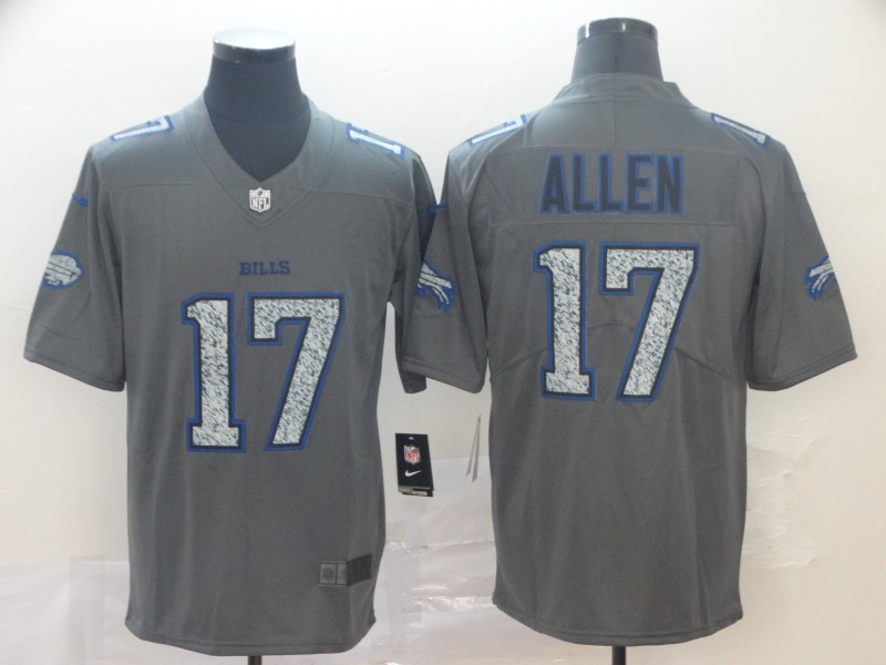 Bills 17 Josh Allen Gray Camo Vapor Untouchable Limited Jersey