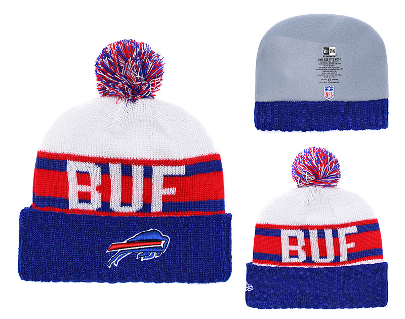 Bills Fresh Logo Blue Pom Knit Hat YD
