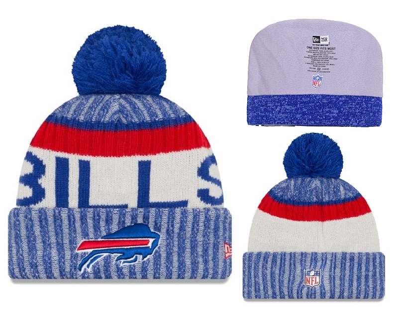 Bills Fresh Logo Royal Pom Knit Hat YD