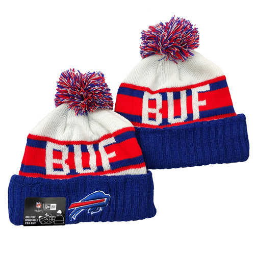 Bills Team Logo Royal Red White Cuffed Knit Hat YD