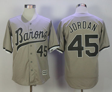Birmingham Barons 45 Michael Jordan Gray Stitched Movie Baseball Jersey Birmingham Barons 45 Michael Jordan Gray Stitched Movie Baseball Jersey