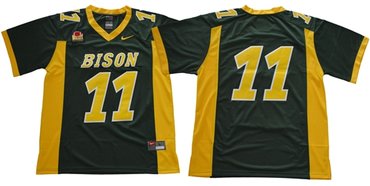 Bison #11 Carson Wentz Green Limited Stitched NCAA Jersey Bison #11 Carson Wentz Green Limited Stitched NCAA Jersey