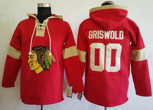 Blackhawks #00 Clark Griswold Red Pullover Hoodie Stitched NHL Jersey Blackhawks #00 Clark Griswold Red Pullover Hoodie Stitched NHL Jersey
