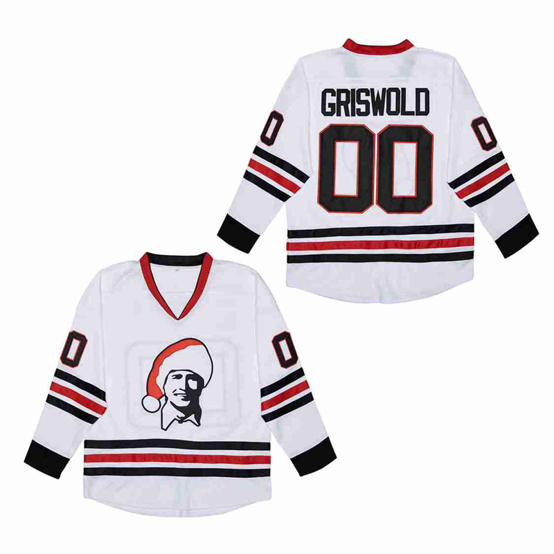 Blackhawks #00 Clark Griswold white Authentic Stitched Jerseys 2 Blackhawks #00 Clark Griswold white Authentic Stitched Jerseys 2