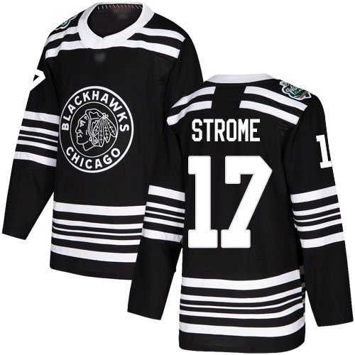 Blackhawks #17 Dylan Strome Black Authentic 2019 Winter Classic Stitched Hockey Jersey Blackhawks #17 Dylan Strome Black Authentic 2019 Winter Classic Stitched Hockey Jersey