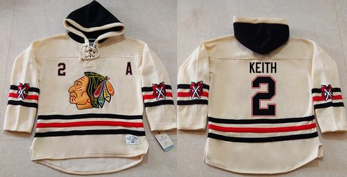 Blackhawks #2 Duncan Keith Cream Heavyweight Pullover Hoodie Stitched NHL Jersey Blackhawks #2 Duncan Keith Cream Heavyweight Pullover Hoodie Stitched NHL Jersey