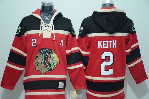Blackhawks #2 Duncan Keith Red Sawyer Hooded Sweatshirt