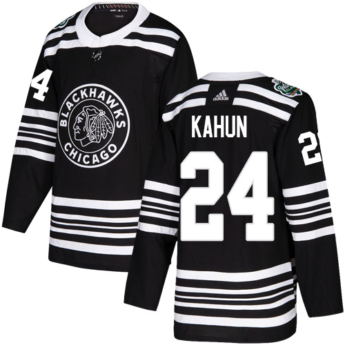 Blackhawks #24 Dominik Kahun Black Authentic 2019 Winter Classic Stitched Hockey Jersey Blackhawks #24 Dominik Kahun Black Authentic 2019 Winter Classic Stitched Hockey Jersey