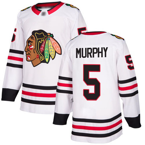 Blackhawks #5 Connor Murphy White Road Authentic Stitched Hockey Jersey Blackhawks #5 Connor Murphy White Road Authentic Stitched Hockey Jersey