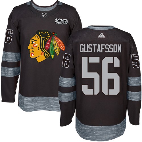 Blackhawks #56 Erik Gustafsson Black 1917-2017 100th Anniversary Stitched Hockey Jersey Blackhawks #56 Erik Gustafsson Black 1917-2017 100th Anniversary Stitched Hockey Jersey