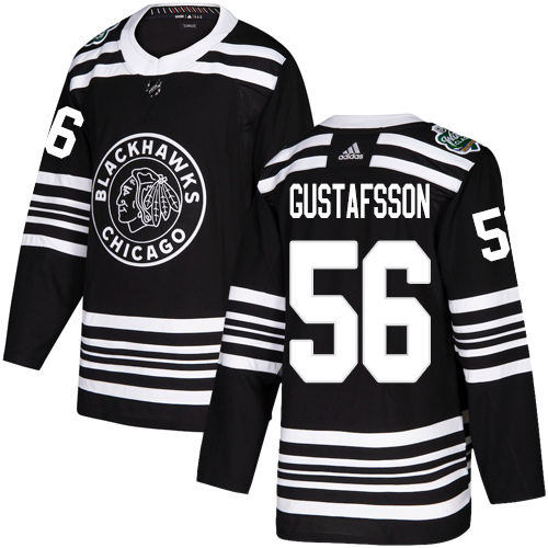 Blackhawks #56 Erik Gustafsson Black Authentic 2019 Winter Classic Stitched Hockey Jersey Blackhawks #56 Erik Gustafsson Black Authentic 2019 Winter Classic Stitched Hockey Jersey