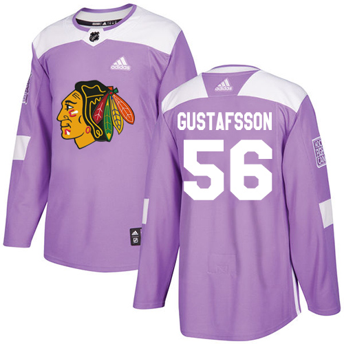 Blackhawks #56 Erik Gustafsson Purple Authentic Fights Cancer Stitched Hockey Jersey Blackhawks #56 Erik Gustafsson Purple Authentic Fights Cancer Stitched Hockey Jersey