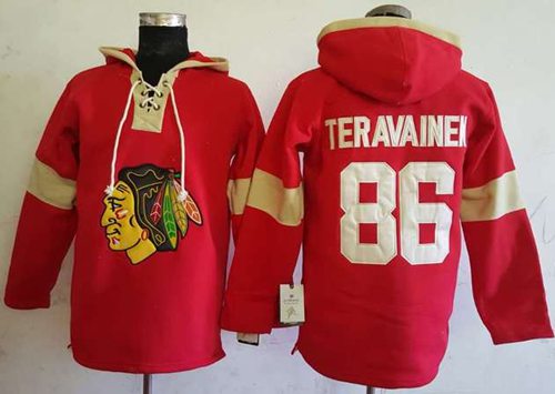 Blackhawks #86 Teuvo Teravainen Red Pullover Hoodie Stitched NHL Jersey Blackhawks #86 Teuvo Teravainen Red Pullover Hoodie Stitched NHL Jersey