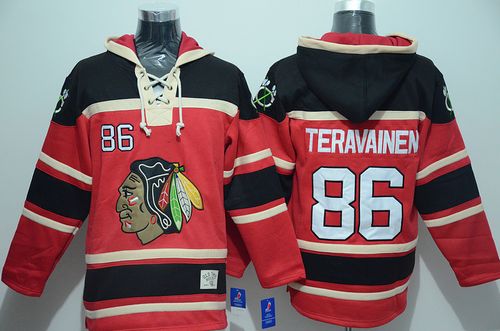 Blackhawks #86 Teuvo Teravainen Red Sawyer Hooded Sweatshirt Blackhawks #86 Teuvo Teravainen Red Sawyer Hooded Sweatshirt