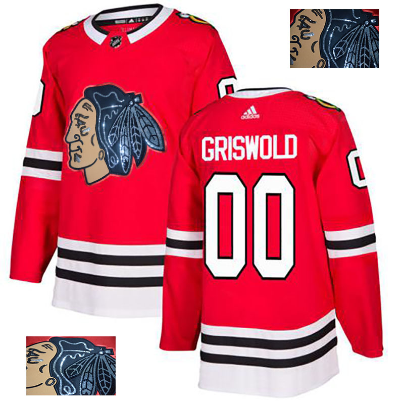 Blackhawks 00 Clark Griswold Red Glittery Edition Adidas Jersey Blackhawks 00 Clark Griswold Red Glittery Edition Adidas Jersey