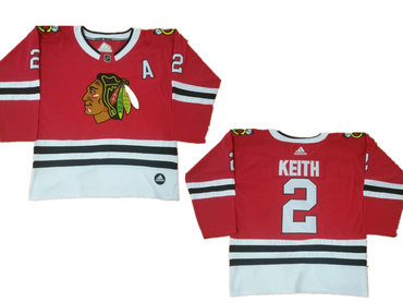 Blackhawks 2 Duncan Keith Red Adidas Jersey