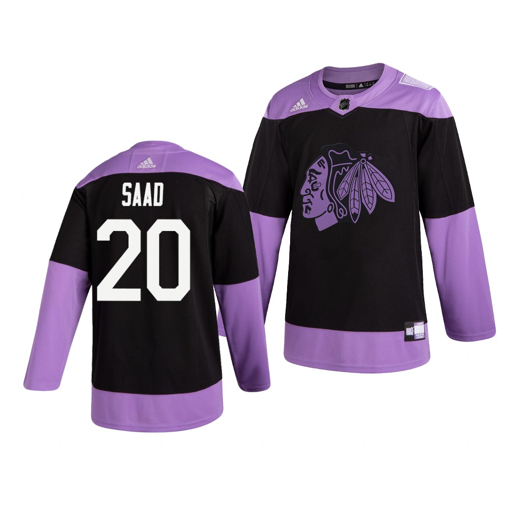 Blackhawks 20 Brandon Saad Black Purple Hockey Fights Cancer Adidas Jersey Blackhawks 20 Brandon Saad Black Purple Hockey Fights Cancer Adidas Jersey