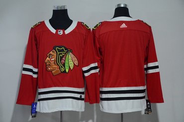 Blackhawks Blank Red Adidas Jersey