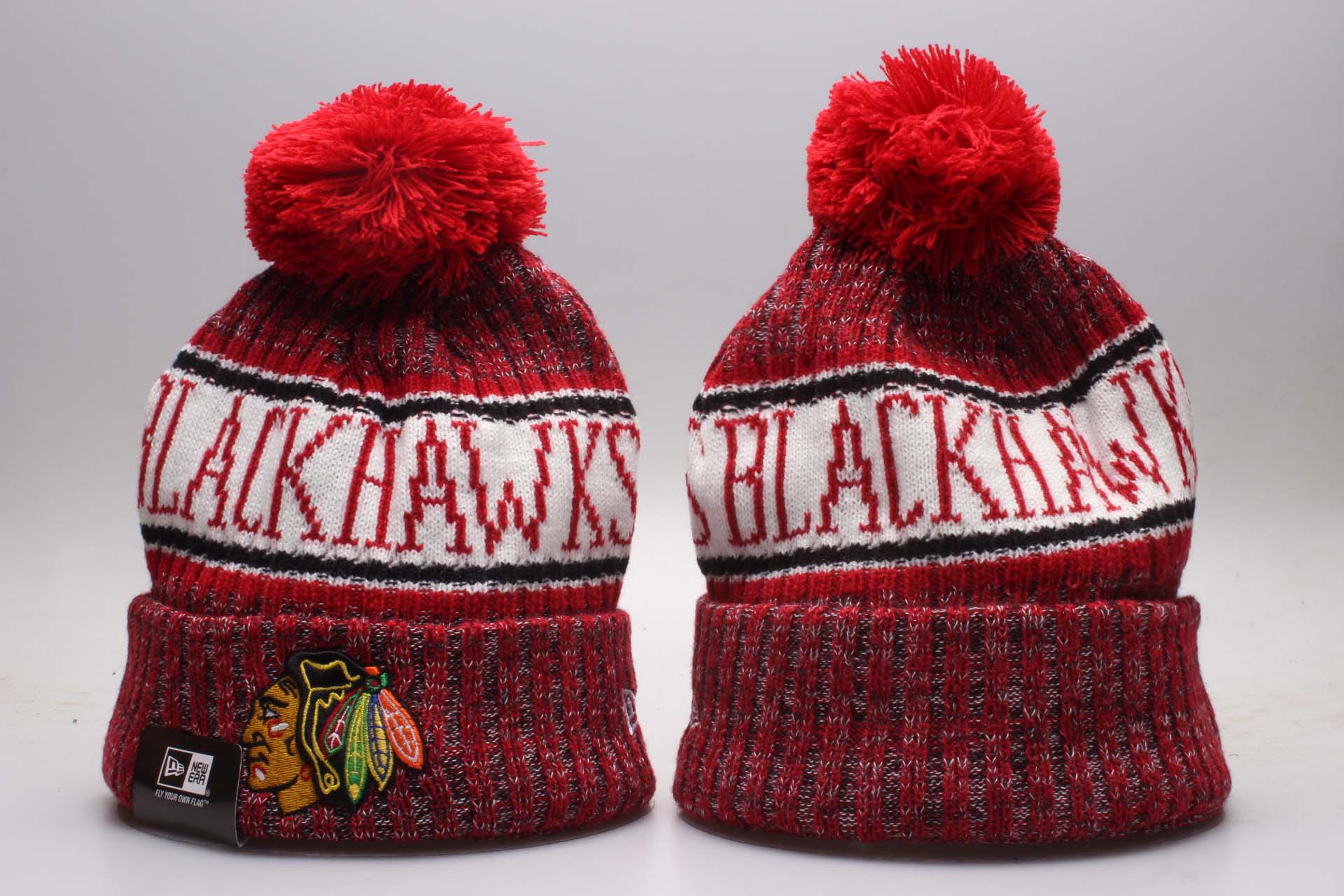 Blackhawks Fresh Logo Red Knit Hat YP