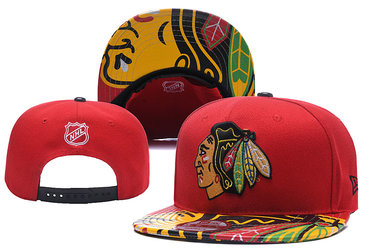Blackhawks Team Logo Red Adjustable Hat YD