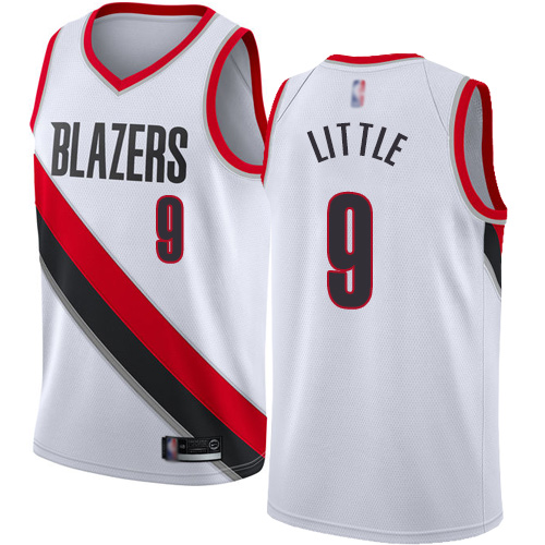 Blazers #9 Nassir Little White Basketball Swingman Association Edition Jersey Blazers #9 Nassir Little White Basketball Swingman Association Edition Jersey