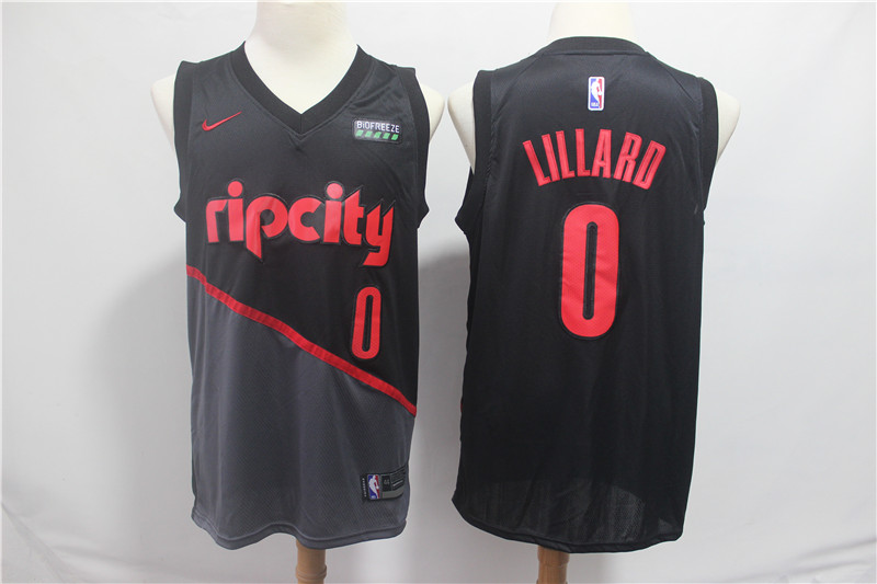 Blazers 0 Damian Lillard Black 2018-19 City Edition Nike Swingman Jersey