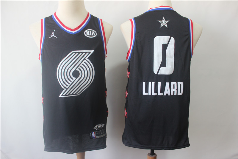 Blazers 0 Damian Lillard Black 2019 NBA All-Star Game Jordan Brand Swingman Jersey Blazers 0 Damian Lillard Black 2019 NBA All-Star Game Jordan Brand Swingman Jersey