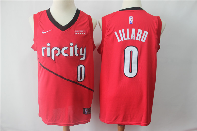 Blazers 0 Damian Lillard Red 2018-19 Earned Edition Nike Swingman Jersey Blazers 0 Damian Lillard Red 2018-19 Earned Edition Nike Swingman Jersey