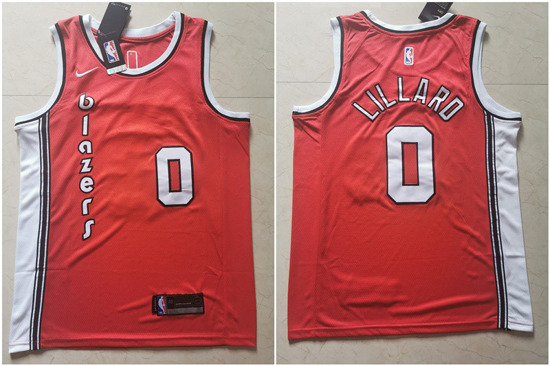 Blazers 0 Damian Lillard Red Nike Swingman Jersey Blazers 0 Damian Lillard Red Nike Swingman Jersey