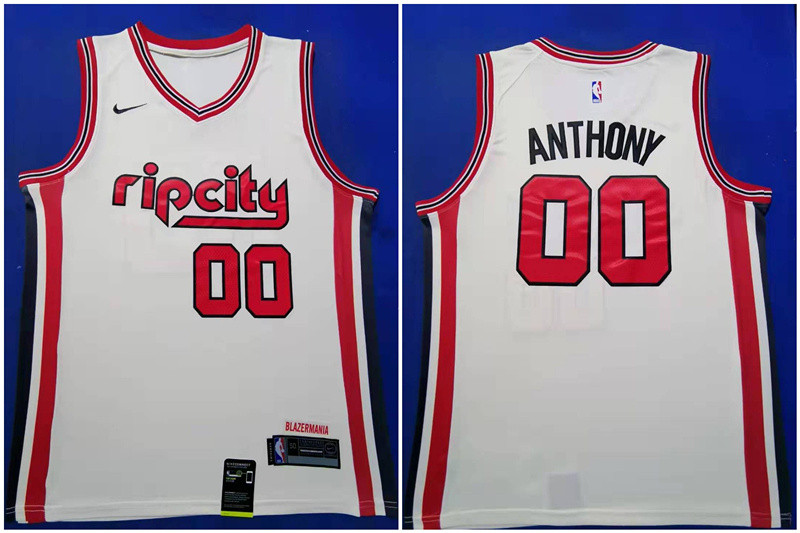 Blazers 00 Carmelo Anthony White Red 2019-20 Nike Swingman Jersey Blazers 00 Carmelo Anthony White Red 2019-20 Nike Swingman Jersey