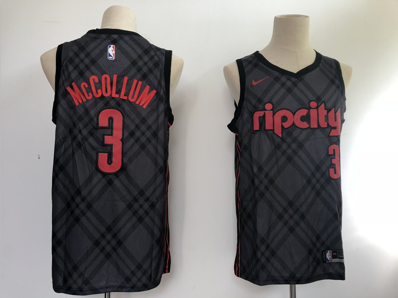 Blazers 3 C.J. McCollum Black City Edition Nike Swingman Jersey