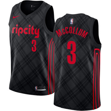 Blazers 3 C.J. McCollum Black City Edition Nike Swingman Jersey