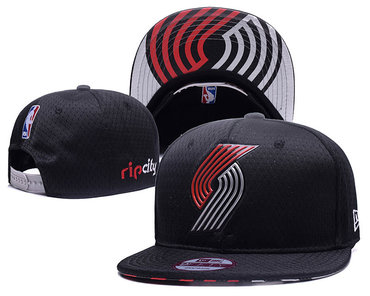 Blazers Team Logo Black Adjustable Hat YD