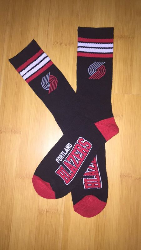 Blazers Team Logo Black NBA Socks Blazers Team Logo Black NBA Socks