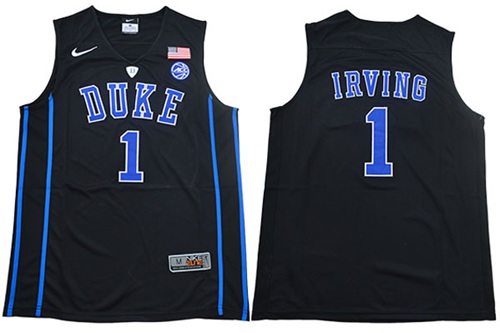 Blue Devils #1 Kyrie Irving Black Basketball V Neck Stitched College Jersey