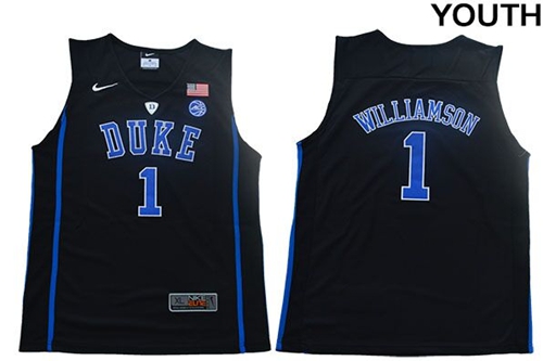 Blue Devils #1 Zion Williamson Black Basketball Elite Stitched Youth College Jersey Blue Devils #1 Zion Williamson Black Basketball Elite Stitched Youth College Jersey