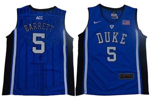 Blue Devils #5 R.J. Barrett Blue Black Basketball Elite Stitched Youth College Jersey Blue Devils #5 R.J. Barrett Blue Black Basketball Elite Stitched Youth College Jersey