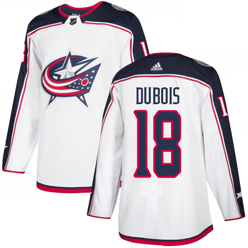 Blue Jackets #18 Pierre-Luc Dubois White Road Authentic Stitched Hockey Jersey Blue Jackets #18 Pierre-Luc Dubois White Road Authentic Stitched Hockey Jersey