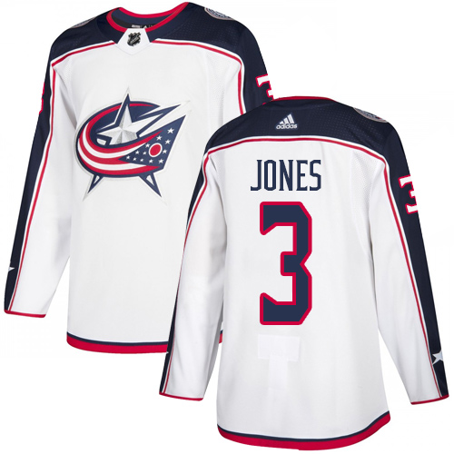 Blue Jackets #3 Seth Jones White Road Authentic Stitched Hockey Jersey Blue Jackets #3 Seth Jones White Road Authentic Stitched Hockey Jersey